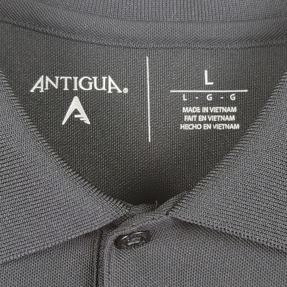 Texas Longhorns Antigua Polo Shirt Mens Large Black Short Sleeve Polyester104271 - Picture 6 of 8